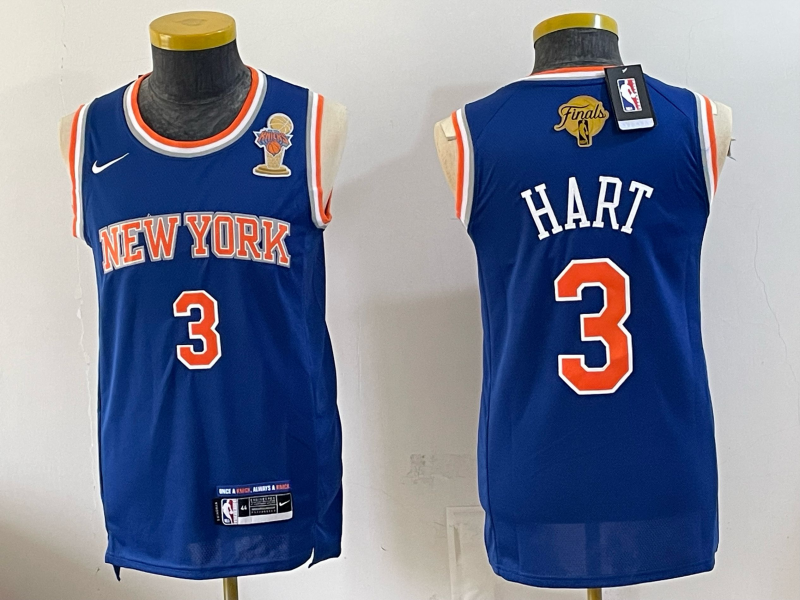 Men New York Knicks #3 Hart blue 2026 Nike NBA jersey 0630015